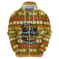 The Only Gift You Need Christmas Zip Hoodie Xmas Holiday Patterns - Wonder Print Shop