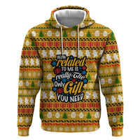 The Only Gift You Need Christmas Zip Hoodie Xmas Holiday Patterns - Wonder Print Shop