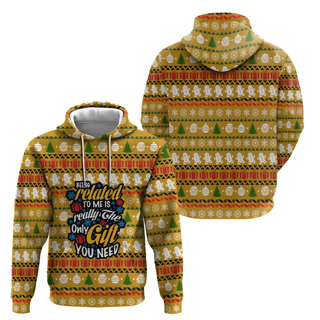 The Only Gift You Need Christmas Zip Hoodie Xmas Holiday Patterns - Wonder Print Shop