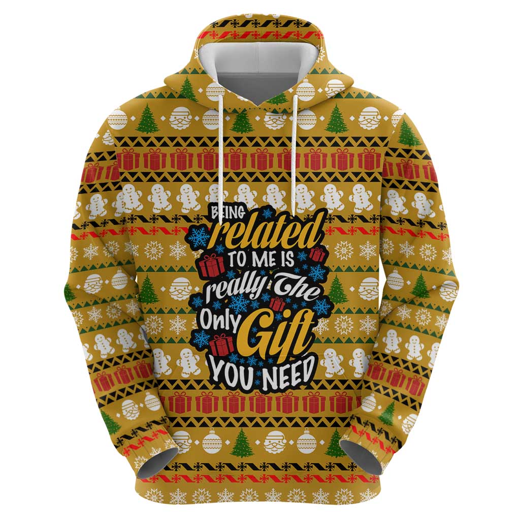 The Only Gift You Need Christmas Zip Hoodie Xmas Holiday Patterns - Wonder Print Shop