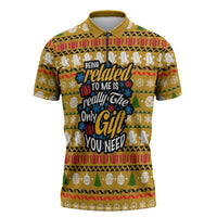 The Only Gift You Need Christmas Zipper Polo Shirt Xmas Holiday Patterns - Wonder Print Shop