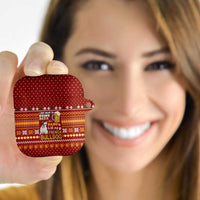 Drink Beer With French Bulldog Christmas AirPods Case Xmas Holiday Patterns - undefined