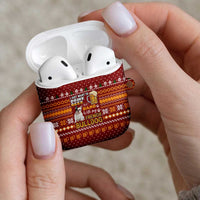 Drink Beer With French Bulldog Christmas AirPods Case Xmas Holiday Patterns - undefined