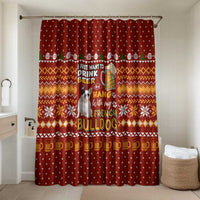 Drink Beer With French Bulldog Christmas Bathroom Set Xmas Holiday Patterns - Wonder Print Shop