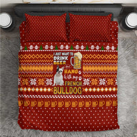 Drink Beer With French Bulldog Christmas Bedding Set Xmas Holiday Patterns - Wonder Print Shop