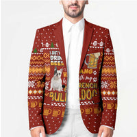 Drink Beer With French Bulldog Christmas Blazer Xmas Holiday Patterns - Wonder Print Shop