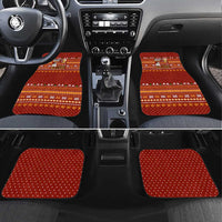 Drink Beer With French Bulldog Christmas Car Mats Xmas Holiday Patterns - Wonder Print Shop