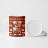 Drink Beer With French Bulldog Christmas Ceramic Mug Xmas Holiday Patterns - Wonder Print Shop