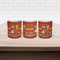 Drink Beer With French Bulldog Christmas Ceramic Mug Xmas Holiday Patterns - Wonder Print Shop