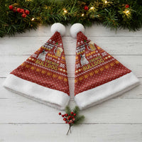 Drink Beer With French Bulldog Christmas Santa Hat Xmas Holiday Patterns - Wonder Print Shop