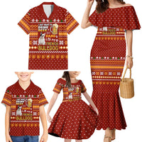 Drink Beer With French Bulldog Christmas Family Matching Mermaid Dress and Hawaiian Shirt Xmas Holiday Patterns - Wonder Print Shop