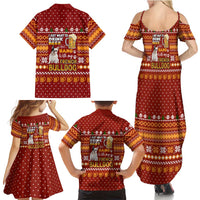 Drink Beer With French Bulldog Christmas Family Matching Summer Maxi Dress and Hawaiian Shirt Xmas Holiday Patterns - Wonder Print Shop
