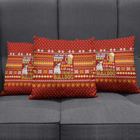 Drink Beer With French Bulldog Christmas Pillow Cover Xmas Holiday Patterns - Wonder Print Shop