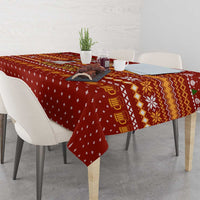 Drink Beer With French Bulldog Christmas Tablecloth Xmas Holiday Patterns - Wonder Print Shop