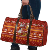 Drink Beer With French Bulldog Christmas Travel Bag Xmas Holiday Patterns - Wonder Print Shop