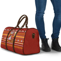 Drink Beer With French Bulldog Christmas Travel Bag Xmas Holiday Patterns - Wonder Print Shop