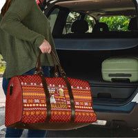Drink Beer With French Bulldog Christmas Travel Bag Xmas Holiday Patterns - Wonder Print Shop