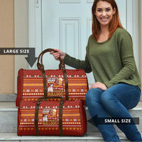 Drink Beer With French Bulldog Christmas Travel Bag Xmas Holiday Patterns - Wonder Print Shop