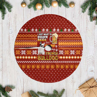 Drink Beer With French Bulldog Christmas Tree Skirt Xmas Holiday Patterns - Wonder Print Shop