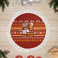 Drink Beer With French Bulldog Christmas Tree Skirt Xmas Holiday Patterns - Wonder Print Shop