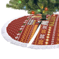 Drink Beer With French Bulldog Christmas Tree Skirt Xmas Holiday Patterns - Wonder Print Shop