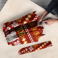 Drink Beer With French Bulldog Christmas Umbrella Xmas Holiday Patterns - Wonder Print Shop