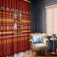 Drink Beer With French Bulldog Christmas Window Curtain Xmas Holiday Patterns - Wonder Print Shop