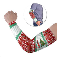 I Just Want To Camping Christmas Arm Sleeves Xmas Holiday Patterns - Wonder Print Shop