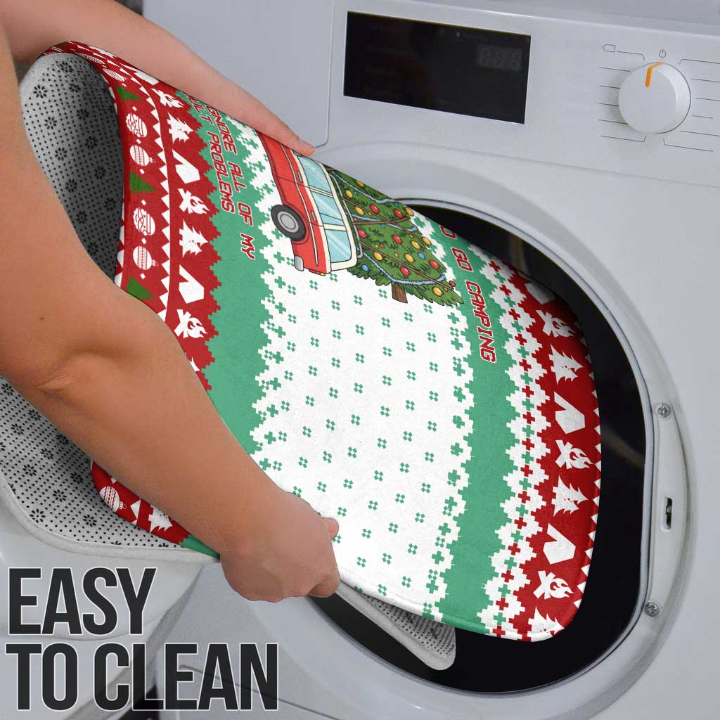I Just Want To Camping Christmas Bathroom Set Xmas Holiday Patterns - Wonder Print Shop