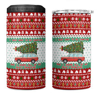 I Just Want To Camping Christmas 4 in 1 Can Cooler Tumbler Xmas Holiday Patterns - Wonder Print Shop