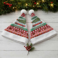I Just Want To Camping Christmas Santa Hat Xmas Holiday Patterns - Wonder Print Shop