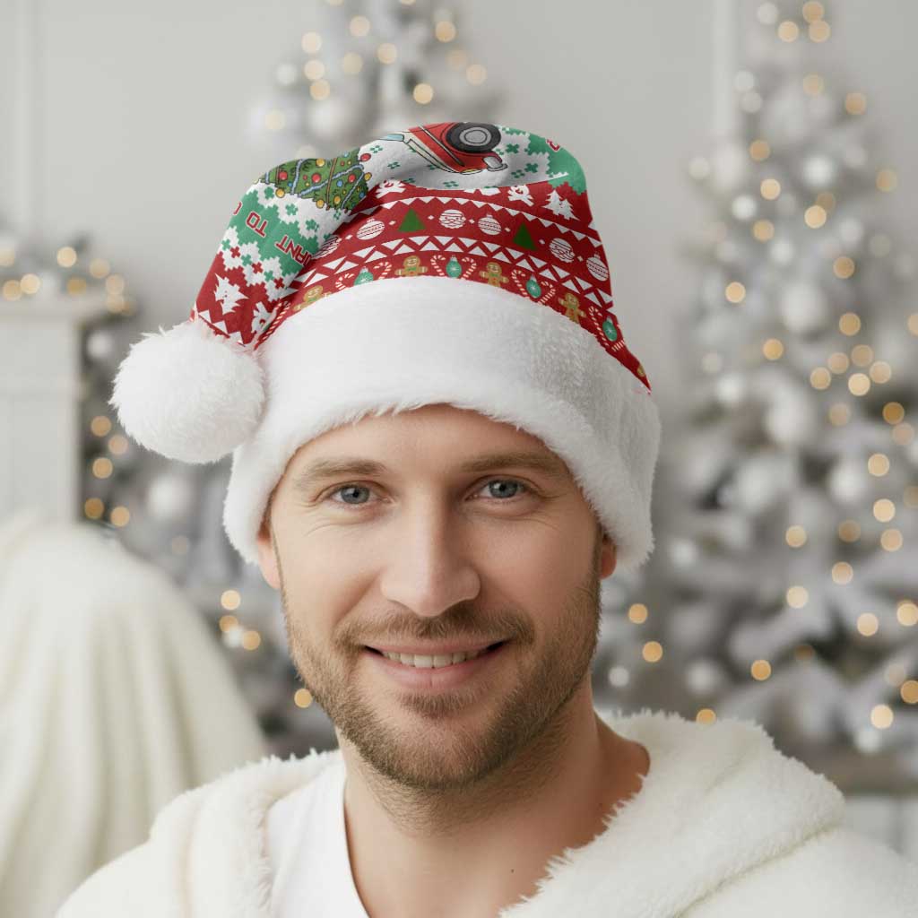 I Just Want To Camping Christmas Santa Hat Xmas Holiday Patterns - Wonder Print Shop