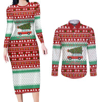I Just Want To Camping Christmas Couples Matching Long Sleeve Bodycon Dress and Long Sleeve Button Shirt Xmas Holiday Patterns - Wonder Print Shop