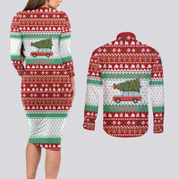 I Just Want To Camping Christmas Couples Matching Long Sleeve Bodycon Dress and Long Sleeve Button Shirt Xmas Holiday Patterns - Wonder Print Shop