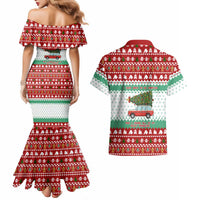 I Just Want To Camping Christmas Couples Matching Mermaid Dress and Hawaiian Shirt Xmas Holiday Patterns - Wonder Print Shop