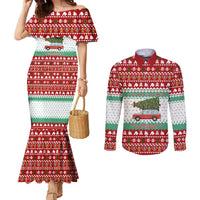 I Just Want To Camping Christmas Couples Matching Mermaid Dress and Long Sleeve Button Shirt Xmas Holiday Patterns - Wonder Print Shop