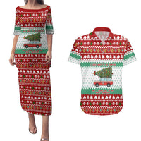 I Just Want To Camping Christmas Couples Matching Puletasi and Hawaiian Shirt Xmas Holiday Patterns - Wonder Print Shop