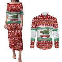 I Just Want To Camping Christmas Couples Matching Puletasi and Long Sleeve Button Shirt Xmas Holiday Patterns - Wonder Print Shop