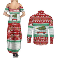 I Just Want To Camping Christmas Couples Matching Summer Maxi Dress and Long Sleeve Button Shirt Xmas Holiday Patterns - Wonder Print Shop
