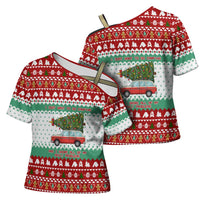 I Just Want To Camping Christmas Cross Shoulder Shirt Xmas Holiday Patterns - Wonder Print Shop