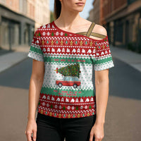 I Just Want To Camping Christmas Cross Shoulder Shirt Xmas Holiday Patterns - Wonder Print Shop