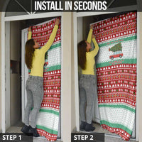 I Just Want To Camping Christmas Door Cover Xmas Holiday Patterns - Wonder Print Shop