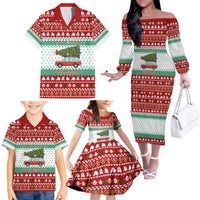 I Just Want To Camping Christmas Family Matching Off The Shoulder Long Sleeve Dress and Hawaiian Shirt Xmas Holiday Patterns - Wonder Print Shop