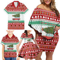 I Just Want To Camping Christmas Family Matching Off Shoulder Short Dress and Hawaiian Shirt Xmas Holiday Patterns - Wonder Print Shop