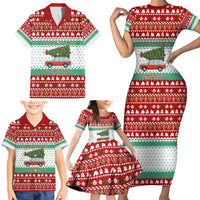 I Just Want To Camping Christmas Family Matching Short Sleeve Bodycon Dress and Hawaiian Shirt Xmas Holiday Patterns - Wonder Print Shop