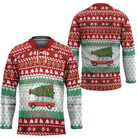 I Just Want To Camping Christmas Hockey Jersey Xmas Holiday Patterns - Wonder Print Shop