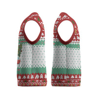 I Just Want To Camping Christmas Knitted V-Neck Vest Xmas Holiday Patterns - Wonder Print Shop