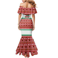 I Just Want To Camping Christmas Mermaid Dress Xmas Holiday Patterns - Wonder Print Shop