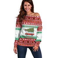 I Just Want To Camping Christmas Off Shoulder Sweater Xmas Holiday Patterns - Wonder Print Shop