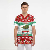 I Just Want To Camping Christmas Scrub Top Xmas Holiday Patterns - Wonder Print Shop